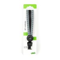 Qibbel - Triobinder eye met haak 3x12mm zwart/steengrijs