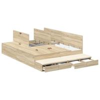 vidaXL Opbergbedframe Sonoma Eiken 150x200 cm