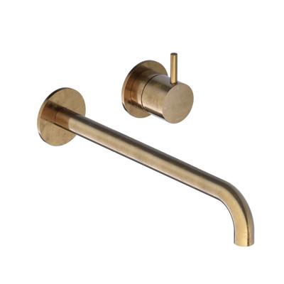 Hotbath Cobber 2-gats inbouw wastafelkraan 25cm verouderd messing