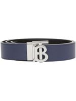 Burberry ceinture réversible à logo - Bleu