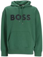 BOSS hoodie en coton à logo imprimé - Vert - thumbnail