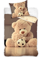 Dekbedovertrek Teddybeer 140 x 200 cm 70 x 90 cm - Katoen