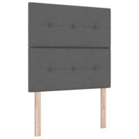 vidaXL Hoofdbord Knopen Tufted Donkergrijs 100 cm Stof