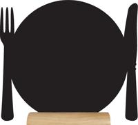 Krijtbord securit bord voet hout + marker