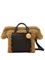 Burberry sac cabas Shield en peau lainée - Marron - thumbnail