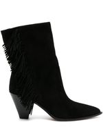 Aquazzura bottines à franges 75 mm - Noir - thumbnail