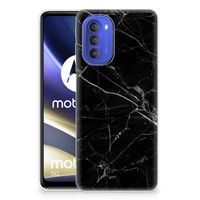 Motorola Moto G51 5G TPU Siliconen Hoesje Marmer Zwart - Origineel Cadeau Vader - thumbnail