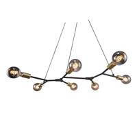 Eettafel hanglamp Nordlux 'Josefine' hanglamp modern E27 fitting goud zwart 910mm - thumbnail