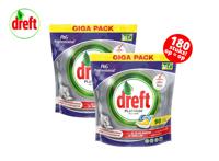 Dreft Platinum All in One Lemon Vaatwastabletten - 180 stuks