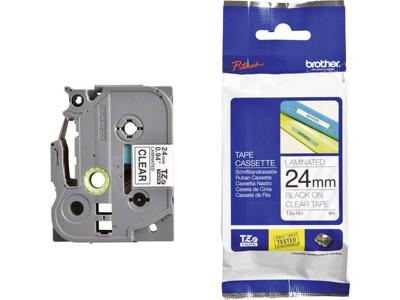 Labeltape brother tze-151 24 mm x 8 m tr / zwart
