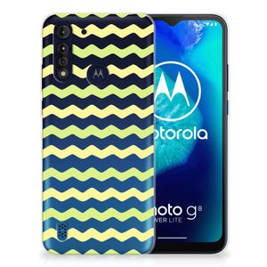 Motorola Moto G8 Power Lite TPU bumper Waves Yellow