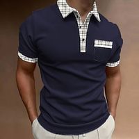 Voor heren POLO Shirt Polo's met knopen Golfshirt Grafische prints Strijkijzer Zwart Wit Wijn Marineblauw blauw Buiten Straat Korte Mouw Afdrukken Kleding Sport Modieus Streetwear Ontwerper Lightinthebox