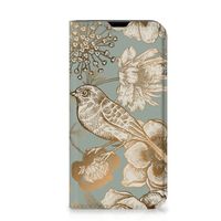 Smart Cover voor iPhone 13 Mini Vintage Bird Flowers