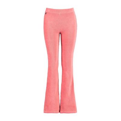 America Today Junior fluwelen flared broek roze