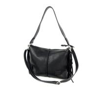 Handgemaakte stoere schoudertas met studs #03 S zwart