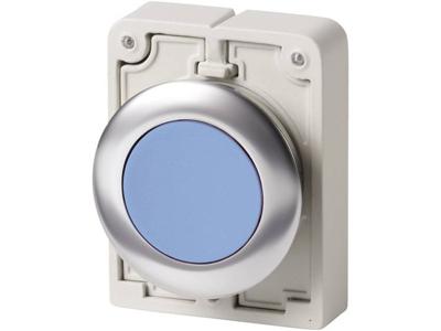 Eaton 182947 M30C-FDR-B Drukschakelaar Plat, Rond, Verchroomd Blauw 1 stuk(s)