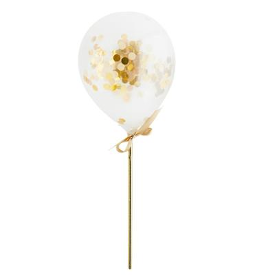 Mini Confetti Ballonnen Goud (5st) Hootyballoo Mini Confetti Ballonnen Goud (5st) Hootyballoo