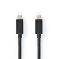 USB-Kabel | USB 3.2 Gen 2x2 | USB-C© Male | USB-C© Male | 100 W | 4K@60Hz | 20 Gbps | Vernikkeld