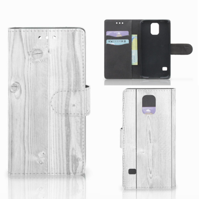 Samsung Galaxy S5 | S5 Neo Book Style Case White Wood
