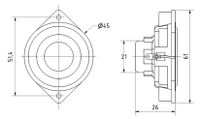 Visaton BF 45 1.8 inch fullrange luidspreker 8W 4 Ohm - thumbnail