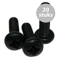 Adam Hall M6x20mm bout zwart (20 stuks) - thumbnail