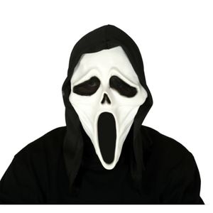 Fiestas Halloween thema verkleed masker - Scream/Ghostface - volwassenen - met kap   -