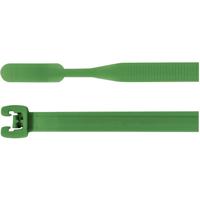 HellermannTyton 109-00163 Q30R-PA66-GN-C1 Kabelbinder 160 mm 3.60 mm Groen Met open kabelbinderuiteinde 100 stuk(s) - thumbnail