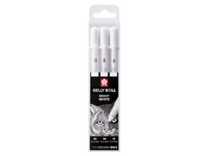 Sakura POXPGBWH3C gelpen Afgetopte gelpen Multi Wit 3 stuk(s)