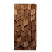 Book Wallet Case voor Motorola Moto G54 Wooden Cubes - thumbnail