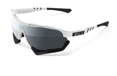 Scicon - Fietsbril - Aerotech XXL - Wit Gloss - Multimirror Lens Zilver