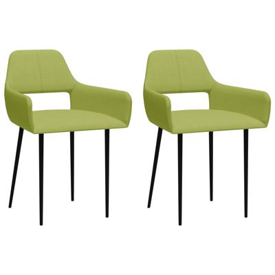 vidaXL Eetkamerstoelen 2 st stof groen vidaXL Eetkamerstoelen 2 st stof groen