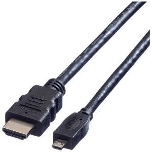 VALUE HDMI High Speed Kabel met Ethernet, HDMI M - MICRO HDMI M, 2 m