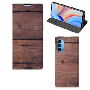 OPPO Reno4 Pro 5G Book Wallet Case Old Wood