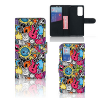 Huawei P40 Wallet Case met Pasjes Punk Rock