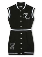 Karl Lagerfeld Kids robe courte sans manches à patch logo - Noir - thumbnail