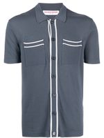 Orlebar Brown chemise Keeling en maille à détails rayés - Bleu - thumbnail