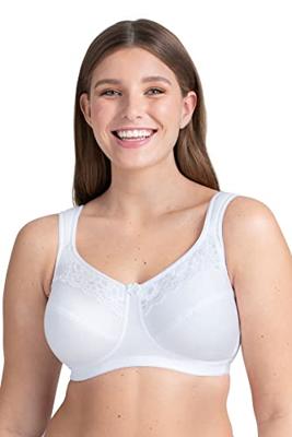 Minimizerbeha zonder beugel of wattering Cotton Now Miss Mary of Sweden Flat cup 105B Wit