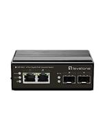 LevelOne IGP-0431 Netwerkschakelaar Gigabit Ethernet (10/100/1000) Power Over Ethernet (PoE)/4-poorts Gigabit PoE DIN-rail, -40 °C tot 75 °C/zwart