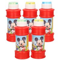 10x Disney Mickey Mouse bellenblaas flesjes met bal spelletje in dop 175 ml voor kinderen