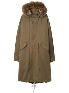 Burberry parka en coton à capuche - Marron