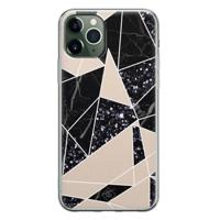 iPhone 11 Pro Max siliconen telefoonhoesje - Abstract painted