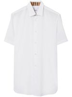 Burberry chemise en coton à logo brodé - Blanc