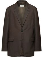 Maison Margiela blazer en laine mélangée à simple boutonnage - Marron - thumbnail