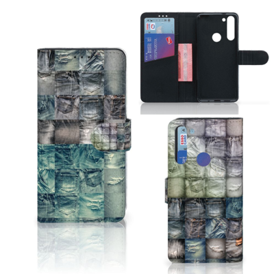 Wallet Case met Pasjes Motorola Moto G8 Spijkerbroeken