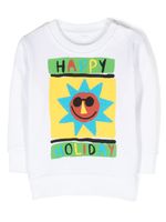 Stella McCartney Kids sweat à imprimé Happy Holiday - Blanc