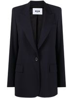 MSGM blazer à revers crantés - Bleu