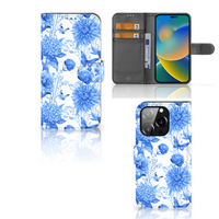 Hoesje voor iPhone 14 Pro Flowers Blue