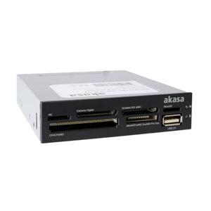 Akasa AK-ICR-07 Inbouw-geheugenkaartlezer USB 2.0 Zwart