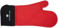 ovenwant 37 x 19 cm siliconen/katoen rood/zwart