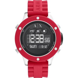 Horlogeband Armani Exchange AX1563 Silicoon Rood 22mm